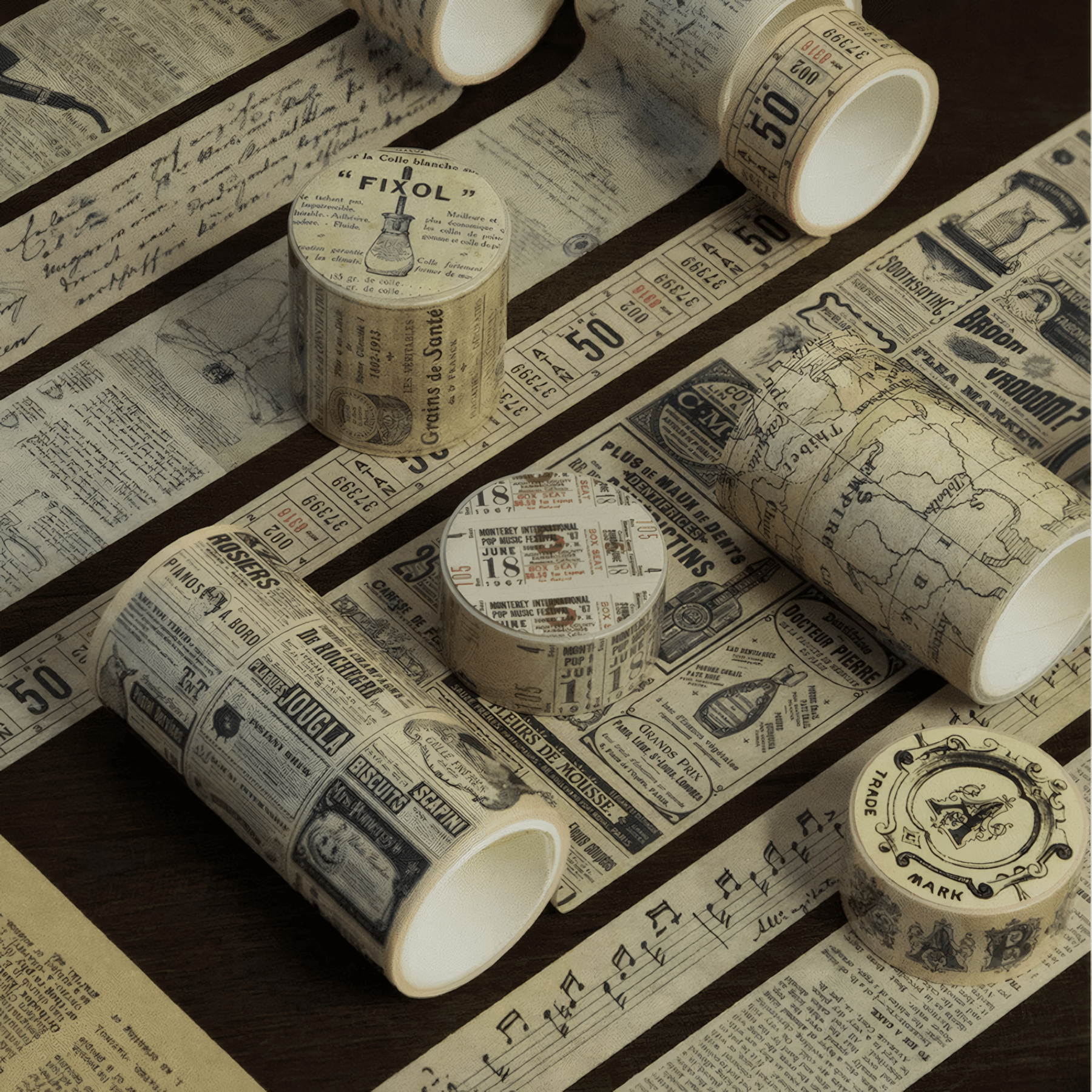 Vintage Retro Stickers & Tape for Journals – Desk Cosmos