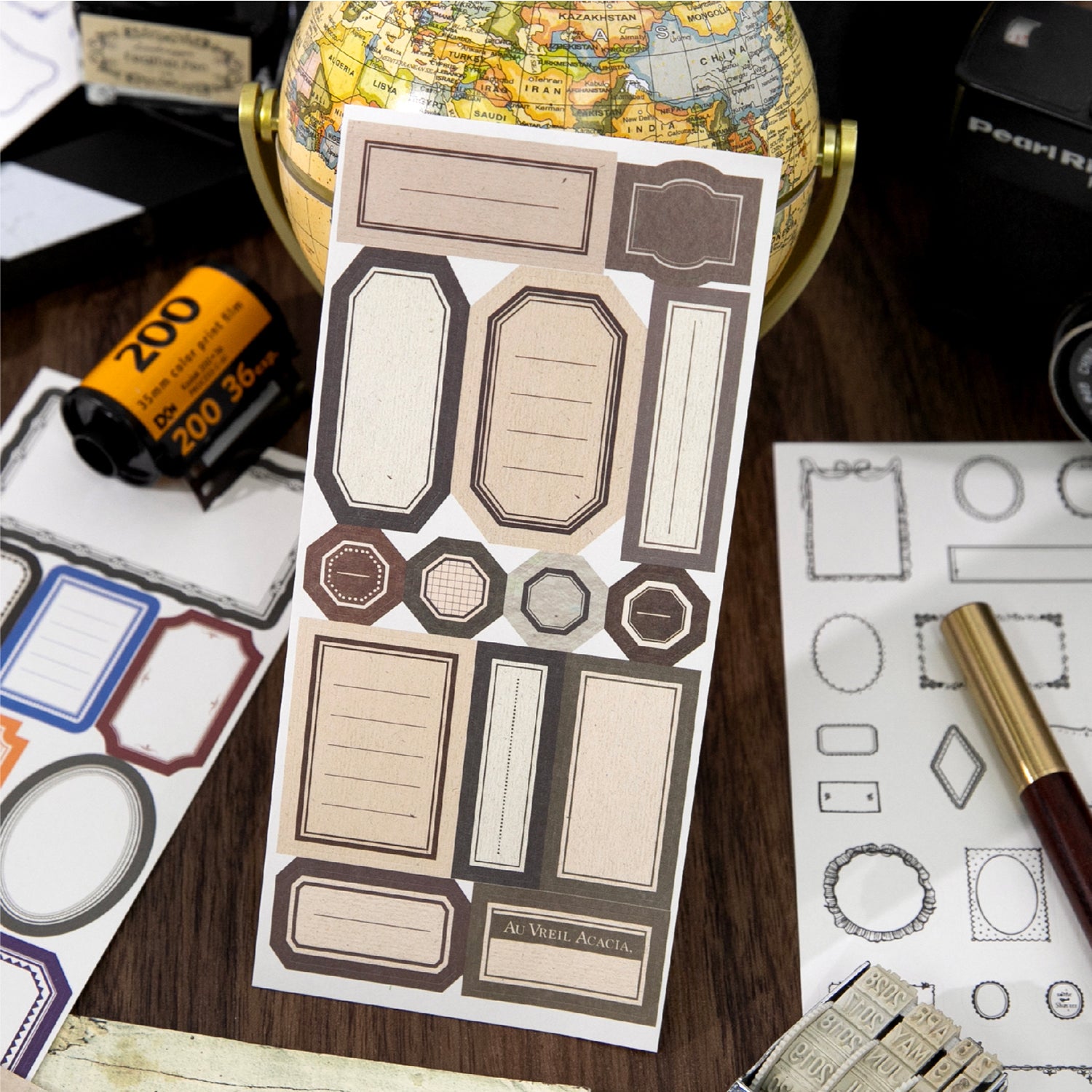 Basic Color Style Label Stickers - Desk Cosmos