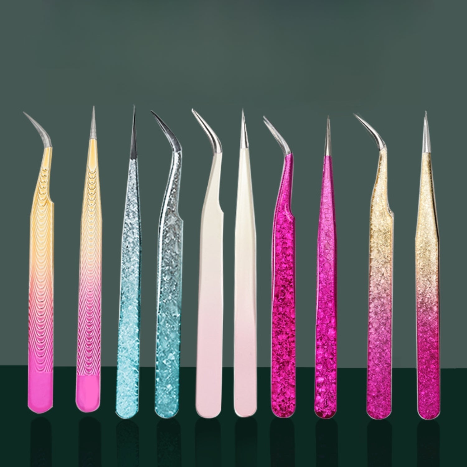 Stainless Tweezers Ice Bloom Pack - Desk Cosmos