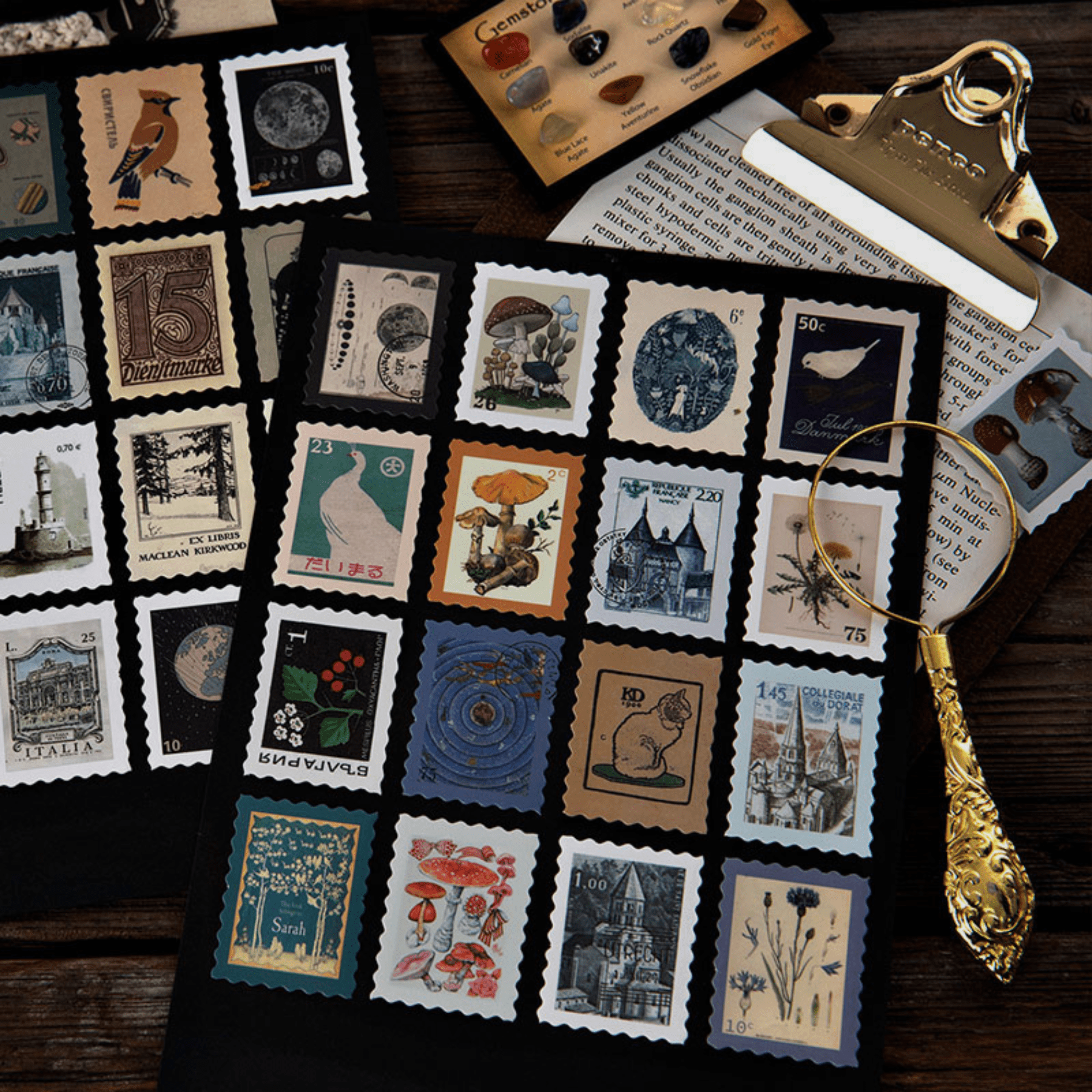 Vintage Postage Stamps for Journals - Retro Stickers & DIY Supplies ...