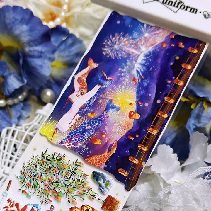 Evening Fireworks Scenery PET Tape - Desk Cosmos