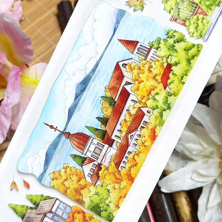 City Autumn Scenery PET Tape - Desk Cosmos