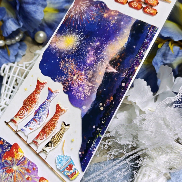 Evening Fireworks Scenery PET Tape - Desk Cosmos
