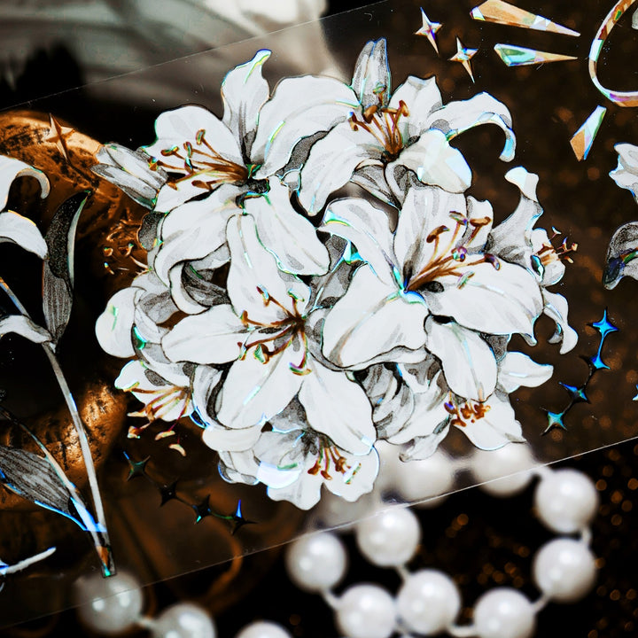 Blooming Lily Gothic Die - cut PET Tape - Desk Cosmos