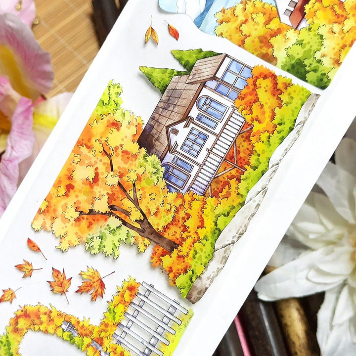 City Autumn Scenery PET Tape - Desk Cosmos