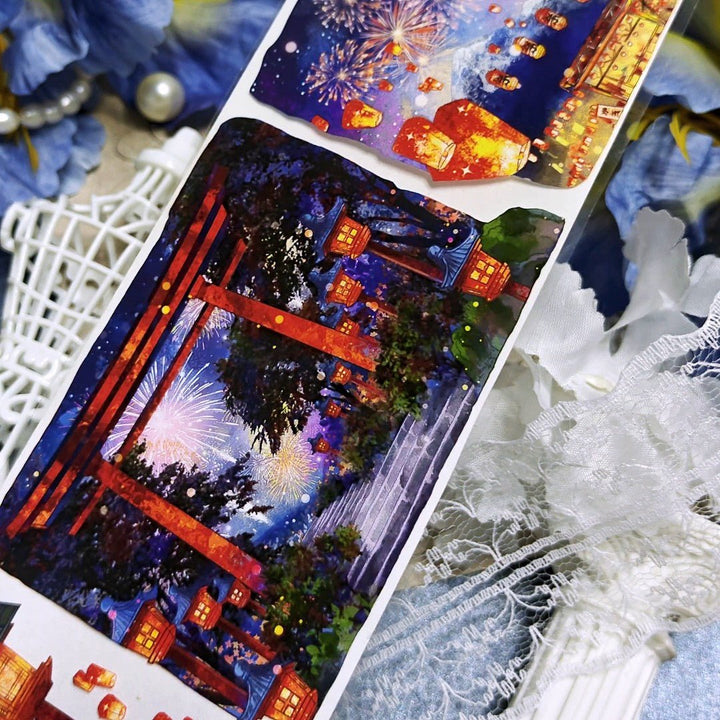 Evening Fireworks Scenery PET Tape - Desk Cosmos