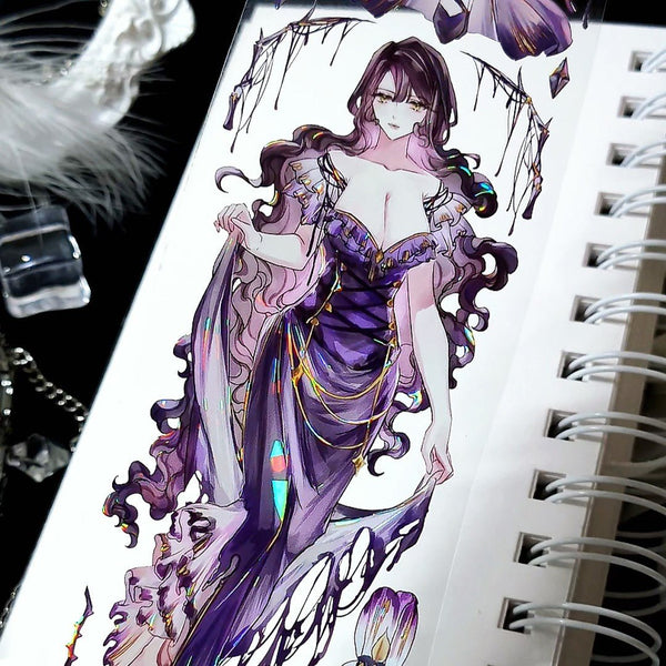 Purple Witch Gothic Style Character PET Tape - Desk Cosmos