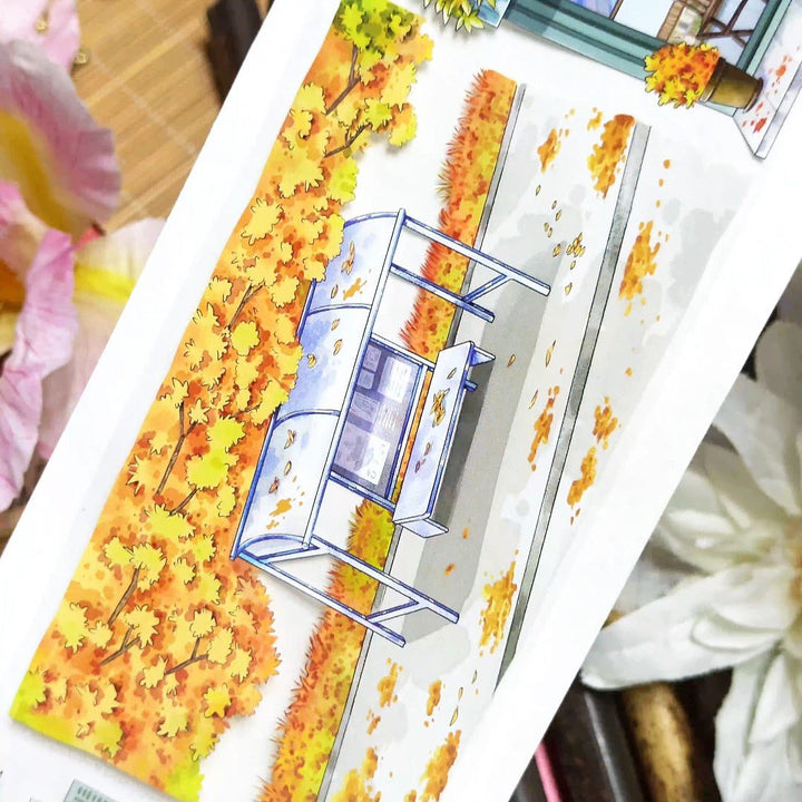 City Autumn Scenery PET Tape - Desk Cosmos