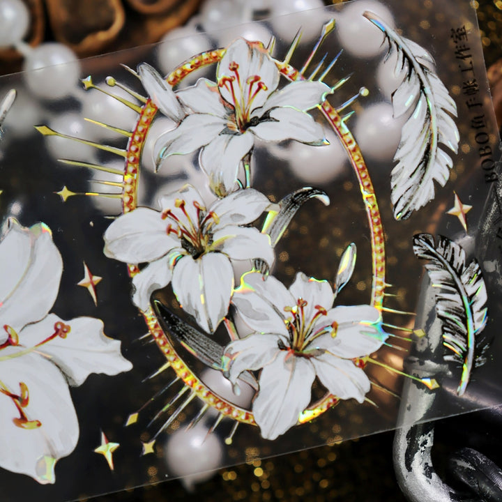 Blooming Lily Gothic Die - cut PET Tape - Desk Cosmos