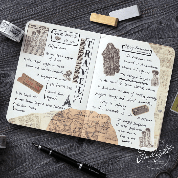 Vintage Washi Tape – Letters, Newspaper, Map, Tickets - Desk Cosmos