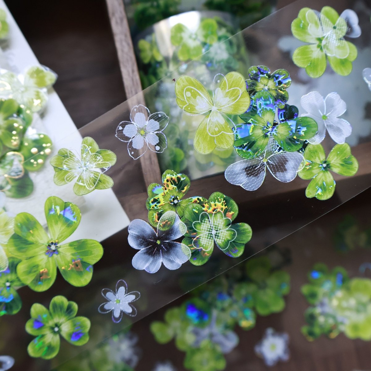 Lucky Clover Pearl Finish PET Tape - Desk Cosmos