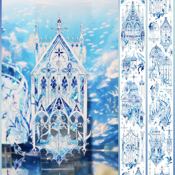 Ice Blue Magic Castle PET Tape - Desk Cosmos