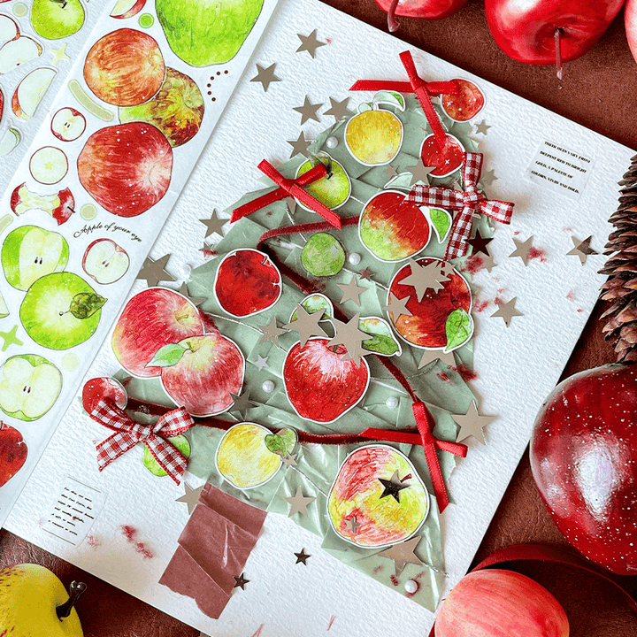 Apple Orchard Vintage Die - cut PET Tape - Desk Cosmos