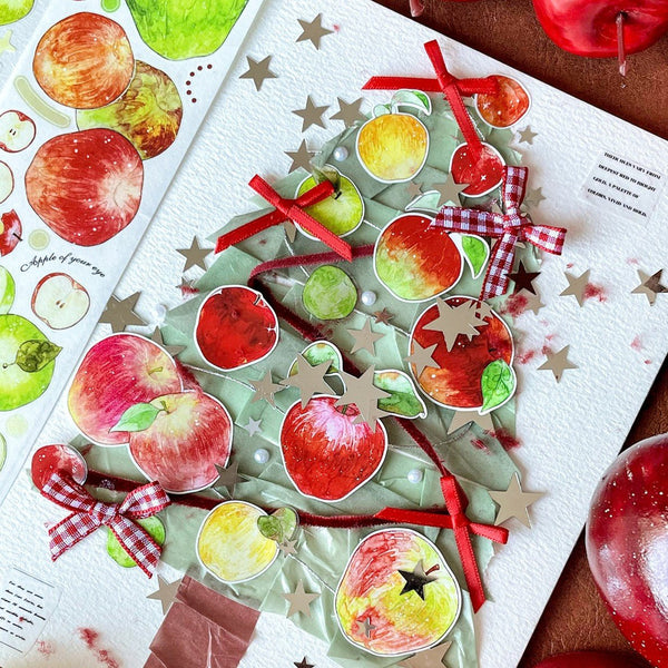 Apple Orchard Vintage Die - cut PET Tape - Desk Cosmos