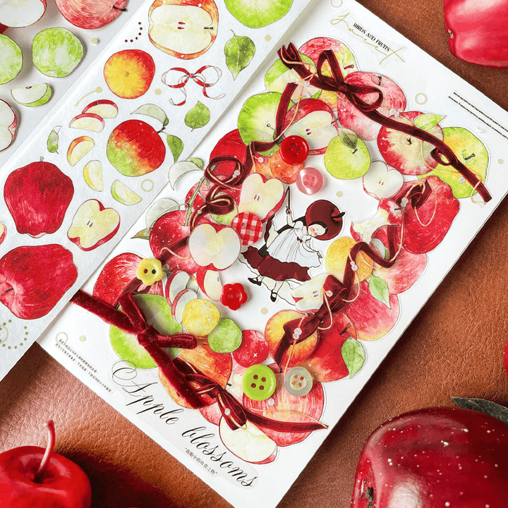 Apple Orchard Vintage Die - cut PET Tape - Desk Cosmos