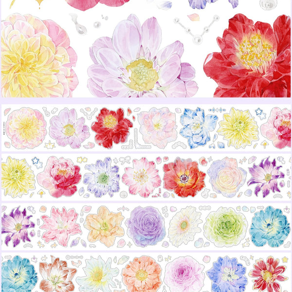 Soft Bloom Die - cut Journal Tape - Desk Cosmos