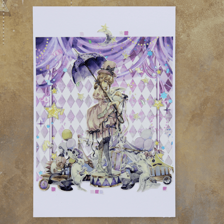 Fantasy Circus Character Journal PET Tape - Desk Cosmos