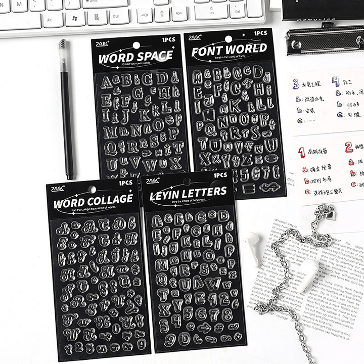 Word Space Transparent Silicone Stamp - Desk Cosmos