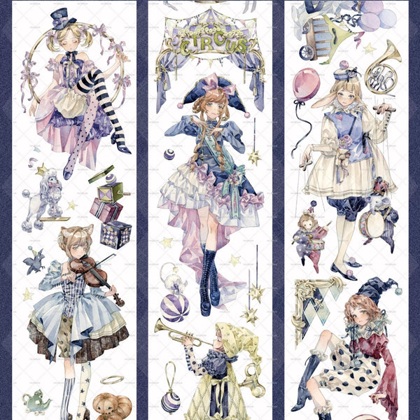 Fantasy Circus Character Journal PET Tape - Desk Cosmos