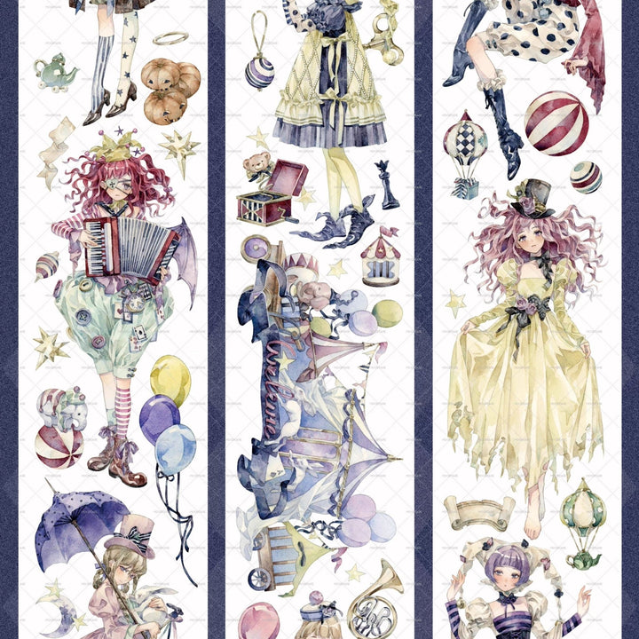 Fantasy Circus Character Journal PET Tape - Desk Cosmos