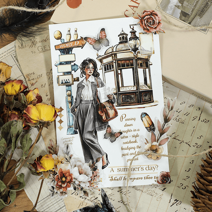 Vintage Girl Lifestyle Tape Set - Desk Cosmos