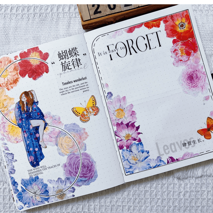 Soft Bloom Die - cut Journal Tape - Desk Cosmos