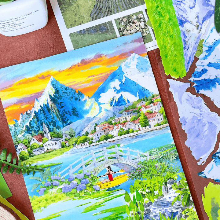 Green on the Snowy Peaks – PET Scenery Tape - Desk Cosmos