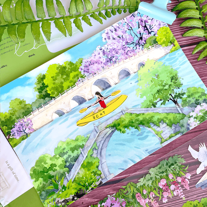 Floral Hanging Walkway Scenery PET Tape - Desk Cosmos