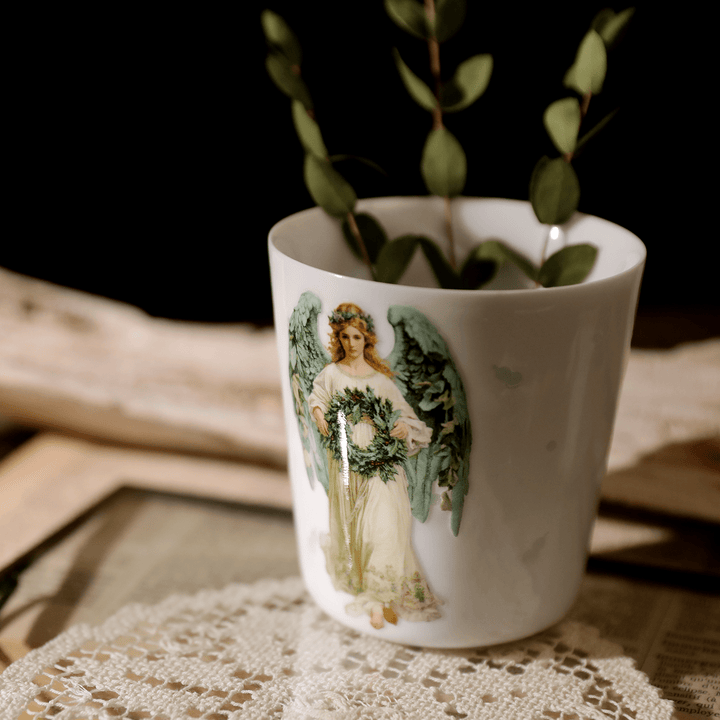 Christmas Angel Vintage Transfer Stickers - Desk Cosmos