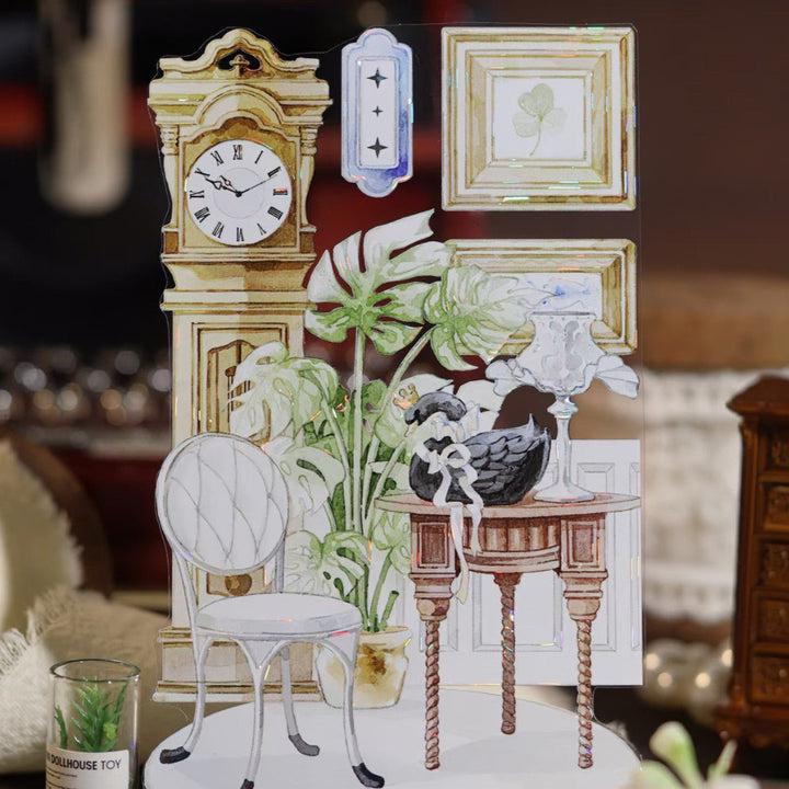 Vintage Furniture Scene PET Tape - Desk Cosmos