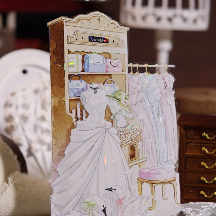 Vintage Furniture Scene PET Tape - Desk Cosmos