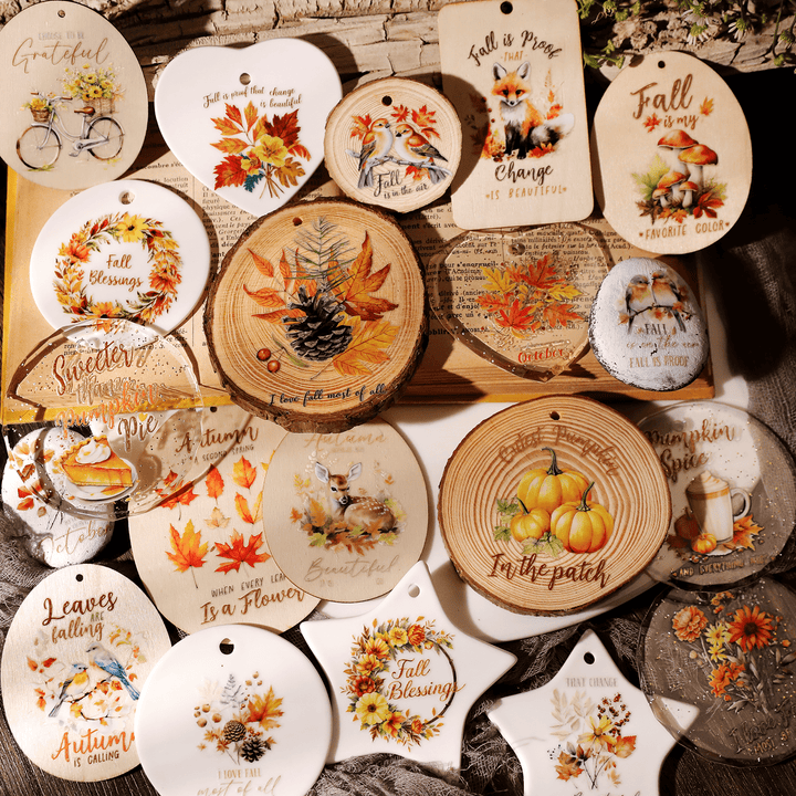 Autumn Whisper Waterproof Transfer Stickers - Desk Cosmos