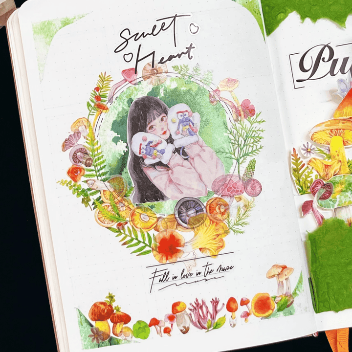 Mushroom Guide Plant Die - Cut Tape - Desk Cosmos