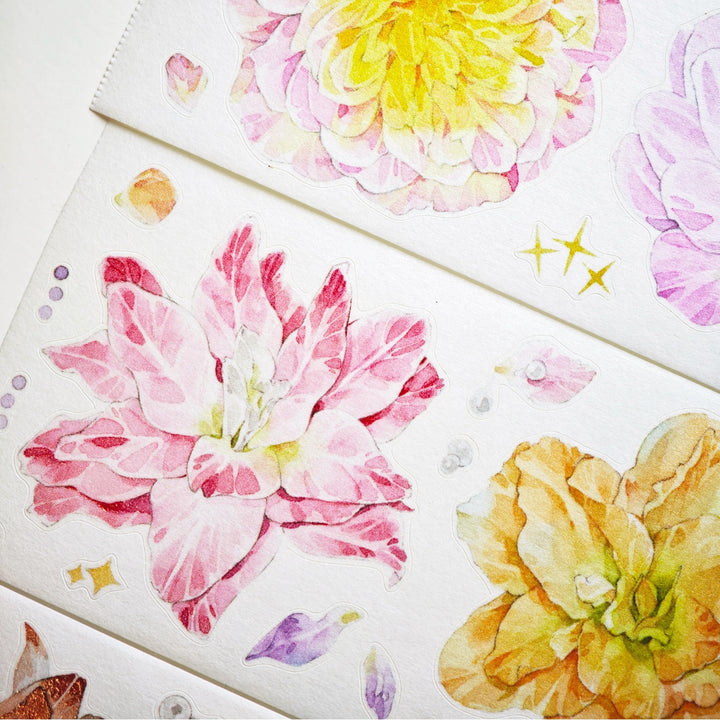 Soft Bloom Die - cut Journal Tape - Desk Cosmos