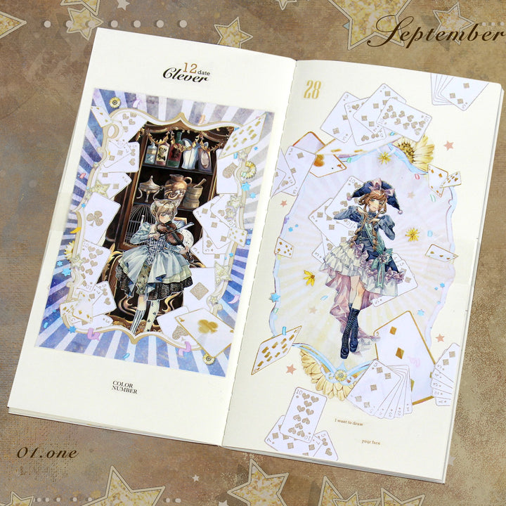 Fantasy Circus Character Journal PET Tape - Desk Cosmos