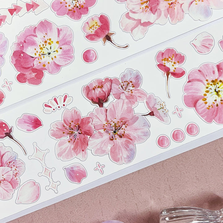 Sakura Love Romantic Flowers Die - cut Tape - Desk Cosmos