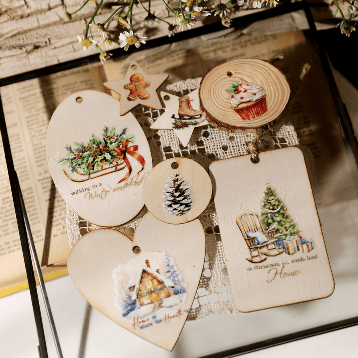 Christmas Transfer Stickers - Reindeer, Gifts, Sled, Bear - Desk Cosmos