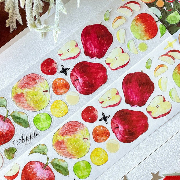 Apple Orchard Vintage Die - cut PET Tape - Desk Cosmos