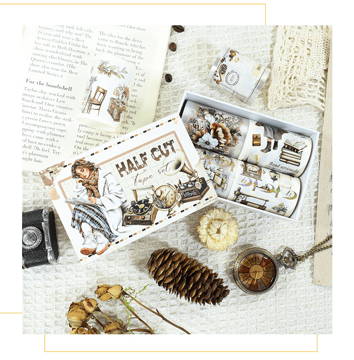 Vintage Girl Lifestyle Tape Set - Desk Cosmos