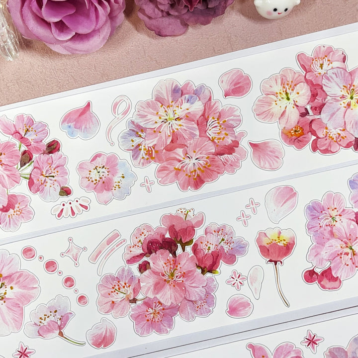 Sakura Love Romantic Flowers Die - cut Tape - Desk Cosmos