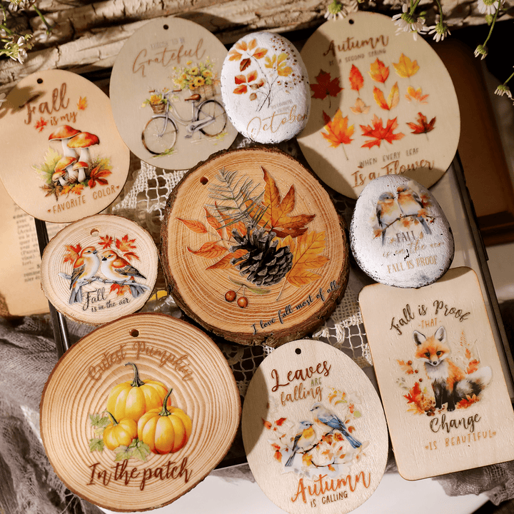 Autumn Whisper Waterproof Transfer Stickers - Desk Cosmos