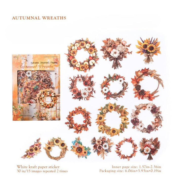 Autumn Stickers – Forest, Farm, Butterflies, Leaves - Desk Cosmos