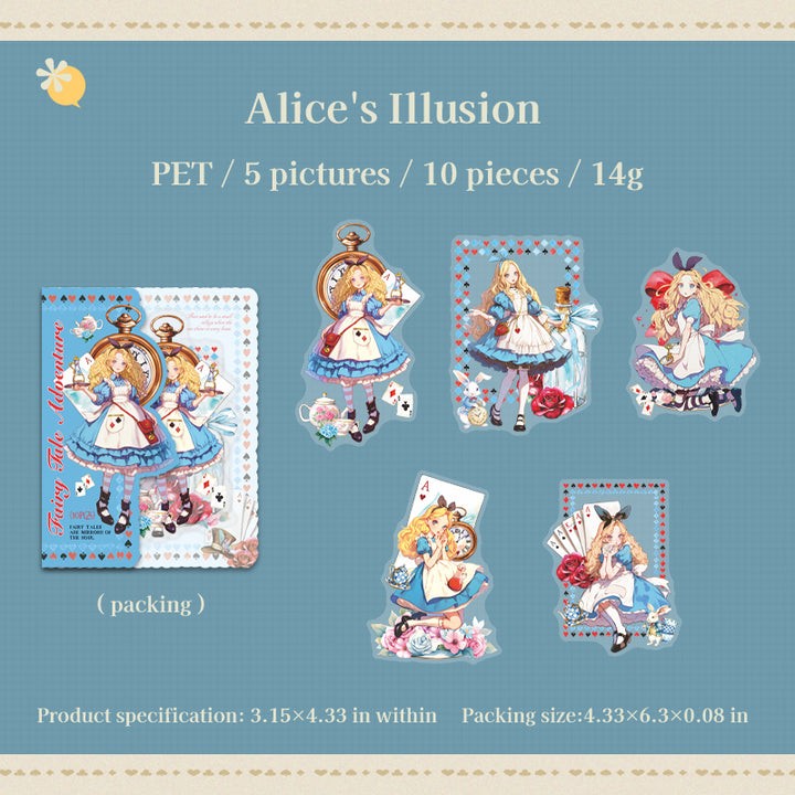 Fairy Tale Adventure PET Stickers Film Theme Suitable For Art Project