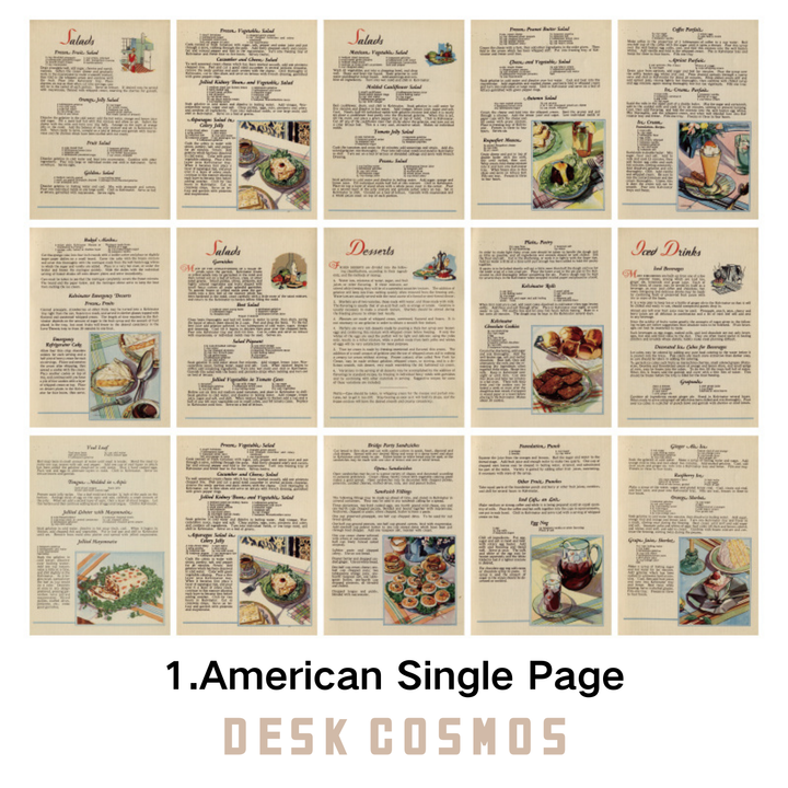 Retro Inspiration American Style Single Page Vintage Ephemera