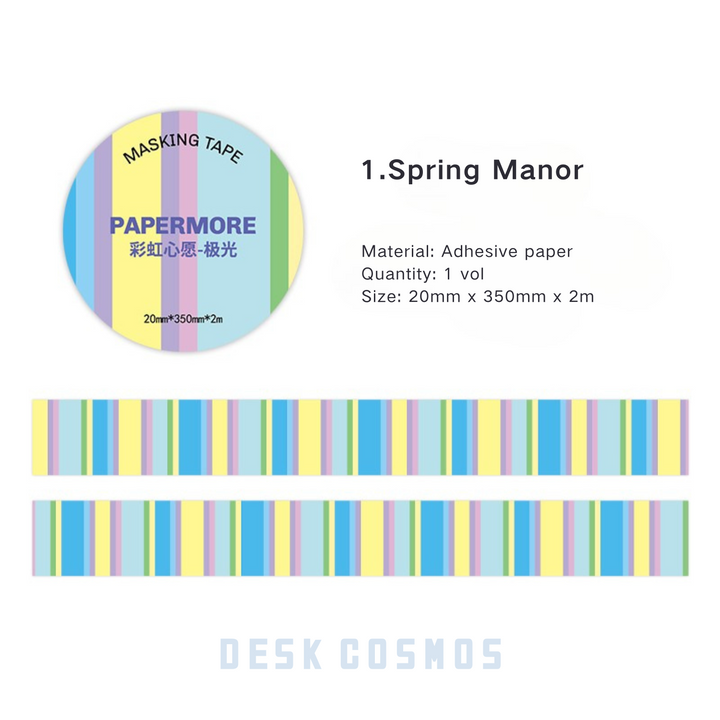 Rainbow Wishes Tape Cute Pastel Washi