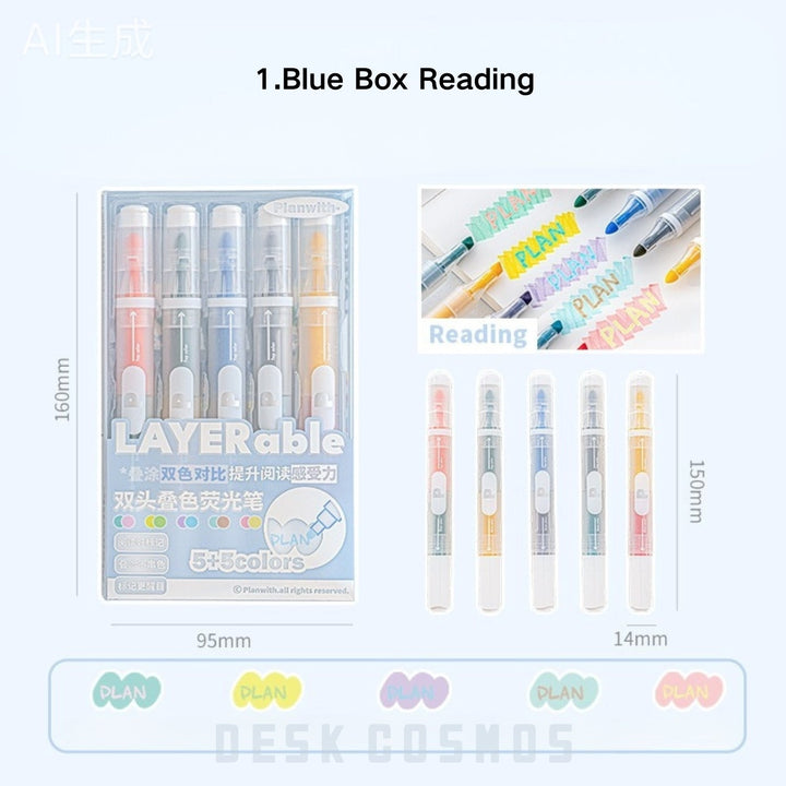 Dual Tip Highlight Planning Markers Layerable Basics