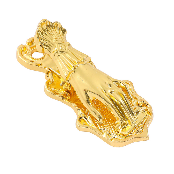 Hand Clip Vintage Planner Binder Bright Gold A Elegant Metal Look