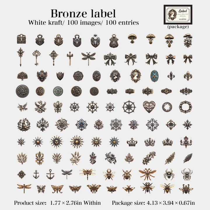 Vintage Little Black Box Label Stickers - Desk Cosmos