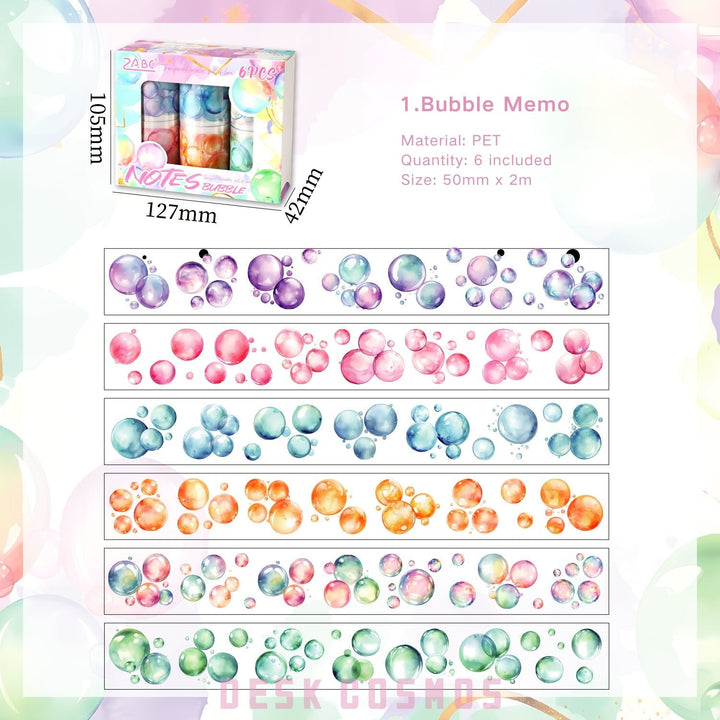 Watercolor Bubble Series Bubble Memory romantic transparent tape