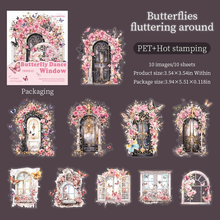 Window Butterfly Dancing PET Stickers Creative Scrapbook